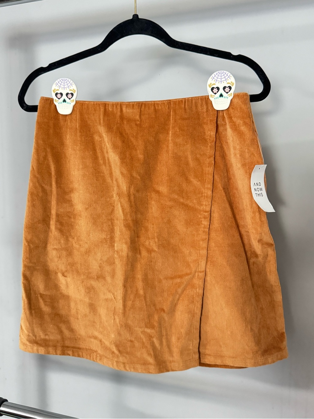 Corduroy mini skirt
